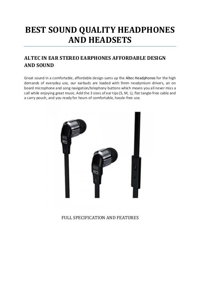 best sound quality